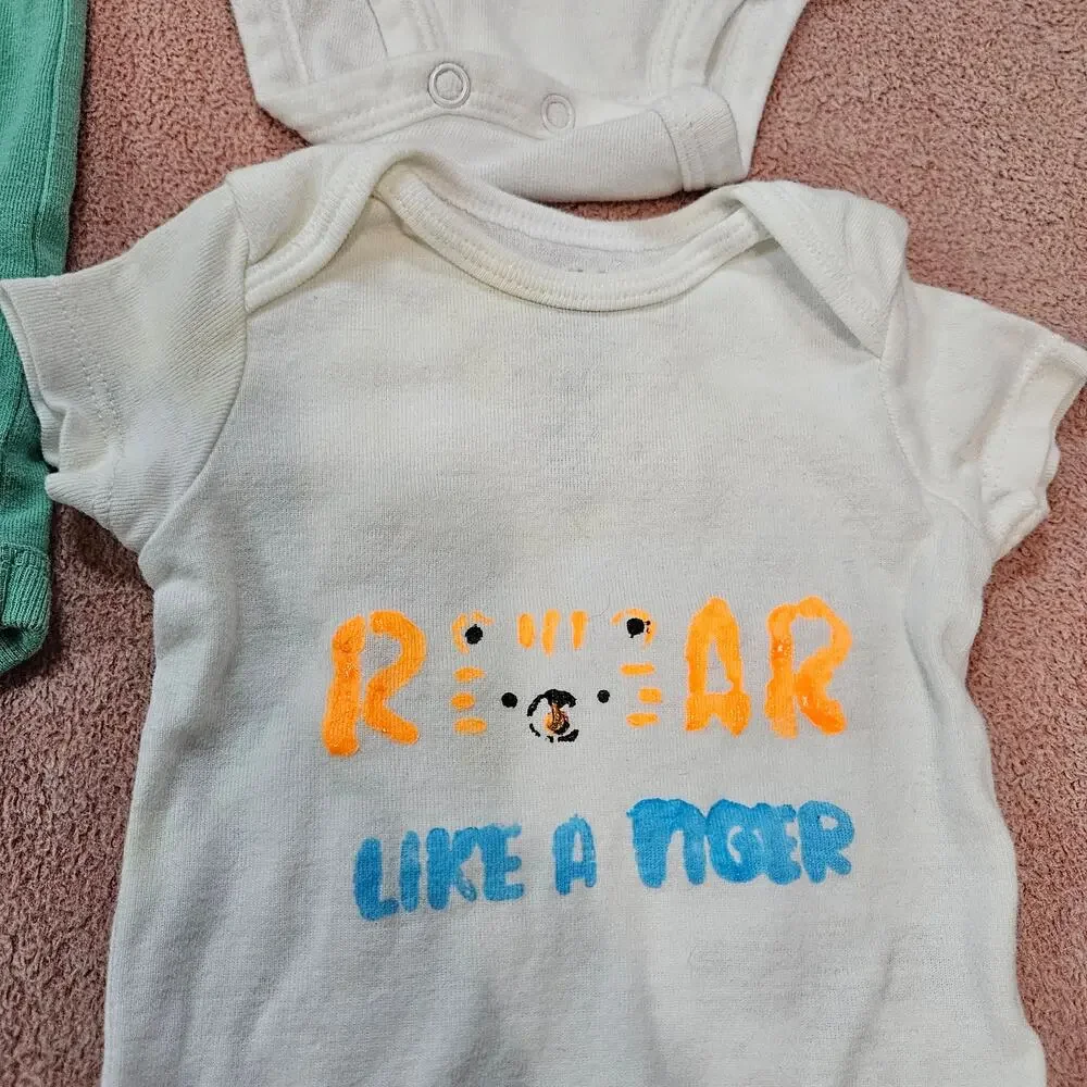 BabyGap Infant Boy Baseball Outfit and 3 onesies 0-3 Months Bundle
